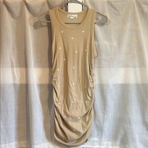 Rebellious One Beige Ribbed Knit Top